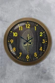 Platin Saat Hediyelik 36 Cm Eskitme Metal Dekoratif Duvar Saati - 1