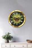Platin Saat Hediyelik 36 Cm Gold Metal Kelebek Duvar Saati - 2