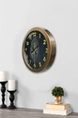 Platin Saat Hediyelik 36 Cm Eskitme Metal Dekoratif Duvar Saati - 3