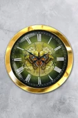 Platin Saat Hediyelik 36 Cm Gold Metal Kelebek Duvar Saati - 1