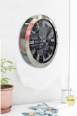Kasva Concept Hediyelik Okul 36 Cm Krom Metal Matematik Duvar Saati - 4