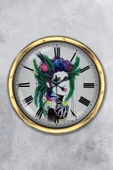 Kasva Concept 2022 40 Cm Gold Metal Karakter Duvar Saati Clock - 2