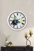 Platin Saat 36 Cm Beyaz Metal Rambo Duvar Saati - 2