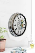 Kasva Concept Hediyelik Saat Okul 40 Cm Krom Metal Beyin Duvar Saati - 2