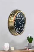 Platin Saat Hediyelik 40 Cm Gold Metal Antique Duvar Saati - 4
