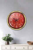 Platin Saat Hediyelik 40 Cm Gold Metal Boston 2 Duvar Saati - 2