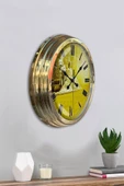 Platin Saat Hediyelik 40 Cm Gold Metal Prenses Duvar Saati - 4
