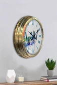 Platin Saat Hediyelik 40 Cm Gold Metal Pencil Duvar Saati - 4