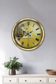 Platin Saat Hediyelik 40 Cm Gold Metal Prenses Duvar Saati - 2