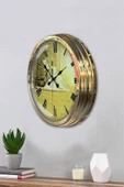 Platin Saat Hediyelik 40 Cm Gold Metal Prenses Duvar Saati - 3