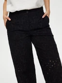 Kadın Wide Leg Fit Brode Nakış Detaylı Pantolon Faik Sönmez - 3