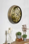 Platin Saat 40 cm Eskitme Metal Eskitme Duvar Saati - 2