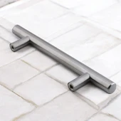 Mobilya Mutfak Çekmece Dolap Dolabı Kulbu Kulpu Kulpları Mia Mojan (96 mm - 9.6 cm) İnox Metal - 3