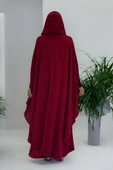 Kapüşonlu Ayrobin Pelerin 70021 Bordo - 2