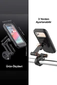 Motorsiklet Bisiklet Atv Manyetik Su Geçirmez 360° 5-7 inç Telefon Tutucu Tutacağı M3 - 7