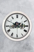 Platin Saat 36 Cm Beyaz Metal Ayasofya Temalı Duvar Saati - 1