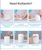 Ortam Nemlendirici Bataryalı Şarjlı H2o Araç İçi Ev Ofis Rgb Renkli Işıklı Buhar makinası - 6