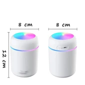 Ortam Nemlendirici Bataryalı Şarjlı H2o Araç İçi Ev Ofis Rgb Renkli Işıklı Buhar makinası - 2