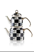 Acar XAP-05758 Qualita-King Mini Emaye Çaydanlık Dama - Fildişi - 2