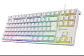 Gamebooster G23W Enigma TKL Rainbow Aydınlatmalı Red Switch Mekanik Beyaz Oyun Klavyesi thumbnail 2