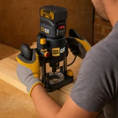 CAT DX82B.3 18Volt Şarjlı Kömürsüz 6mm Devir Ayarlı Profesyonel Avuç İçi El Frezesi Formika Tıraşlama (Akü Dahil Değildir) - 6