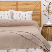 Schafer Home Hera Çift Kişilik Pike Takımı 4 Parça-Bej - 2