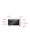 Simfer 4552 Çift Camlı 45 lt Beyaz Midi Fırın - 4