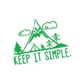 Keep It Simple Kamp Araba Stickeri 17x17 Cm Yeşil - 1
