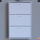 Modilayn WEST Asma Kapı Önü 72x116x26 cm’lik 3 Düşer Kapak 6 Göz Bölmeli Ayakkabılık - 4