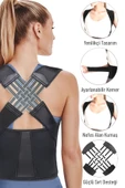 Dik Duruş Korsesi Sırt Korsesi Kamburluk Önleyici Medikal Bel Korsesi Ayarlanabilir Unisex 50-100 Kg - 5
