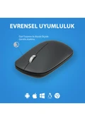 Lenovo Lecoo WS214 Gri Sessiz Ergonomik Optik Kablosuz Mouse - 2