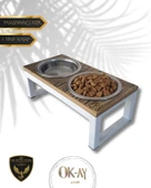 Kedi ve Köpekler İçin Sağlıklı Yeme Standı, Paslanmaz Çelik Şık Tasarım ve Kaymaz Ayaklar thumbnail 1