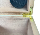 Puro Saklama Kutusu - Humidor Sarı/Kareli - 4