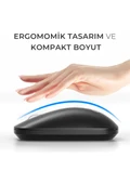 Lenovo Lecoo WS214 Siyah Sessiz Ergonomik Optik Kablosuz Mouse - 5