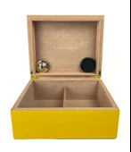Puro Saklama Kutusu - Humidor Sarı/Kareli - 3