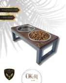 Kedi ve Köpekler İçin Sağlıklı Yeme Standı, Paslanmaz Çelik Şık Tasarım ve Kaymaz Ayaklar thumbnail 1