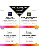 HP Omen Intel Core Ultra 7 155H 16GB 1TB SSD RTX4060 Windows 11 Home 14" FHD Taşınabilir Bilgisayar 9V817EA - 6