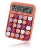 Runzon Renkli Elektronik Hesap Makinesi Pembe RZ817 - 1