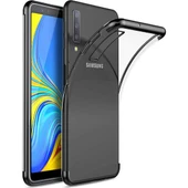 Samsung Galaxy A7 2018 Glitter Silikon Kılıf - Siyah - 1