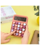 Runzon Renkli Elektronik Hesap Makinesi Pembe RZ817 - 3