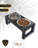 Kedi ve Köpekler İçin Sağlıklı Yeme Standı, Paslanmaz Çelik Şık Tasarım ve Kaymaz Ayaklar thumbnail 1