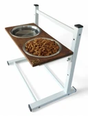 Büyük ve Orta Boy Köpekler İçin Ayarlanabilir 3 Yükseklikli Paslanmaz Çelik Mama ve Su Kabı Standı thumbnail 4