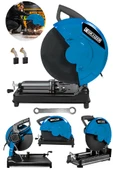 2600 Watt Çelik Dişli Şanzuman Bakır Sargılı 355 Mm Profil Ahşap Metal Kesim Makinesi-Mavi - 2