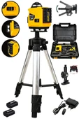 Powerforge Profesyonel 360° 16 Köşe Otomatik Hizalama Tripod'lu Lazer Metre Hizalama-Sarı - 2