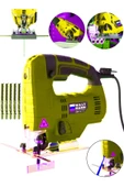 WaltMann Professional Devir Ayarlı Dekupaj Bıçkı Testere Makinası Bakır Sargılı Lazerli-Sarı - 1
