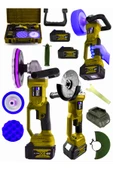 WaltMann Ultra Set 2'li 58vf Şarjlı Taşlama + Polisaj Makinası Sarı - 1