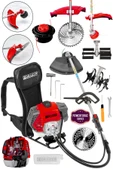 Graizer Powerforge 58 Cc 11000 Rpm Sırt Tipi Benzinli Çalı Çim Biçme Tırpan Akrobat-Palet Çapa-Krmzı - 2