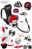 Graizer Powerforge 58 Cc 11000 Rpm Sırt Tipi Benzinli Çalı Çim Biçme Tırpan Akrobat-Palet Çapa-Krmzı - 1