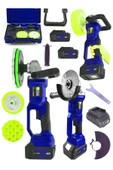 WaltMann Ultra Set 2'li 58vf Şarjlı Taşlama + Polisaj Makinası Mavi - 1
