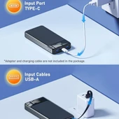P20 16000 Mah  22.5w Hızlı Şarjlı Usb Çıkışlı Powerbank,  Seyahat Tipi Powerbank - 5